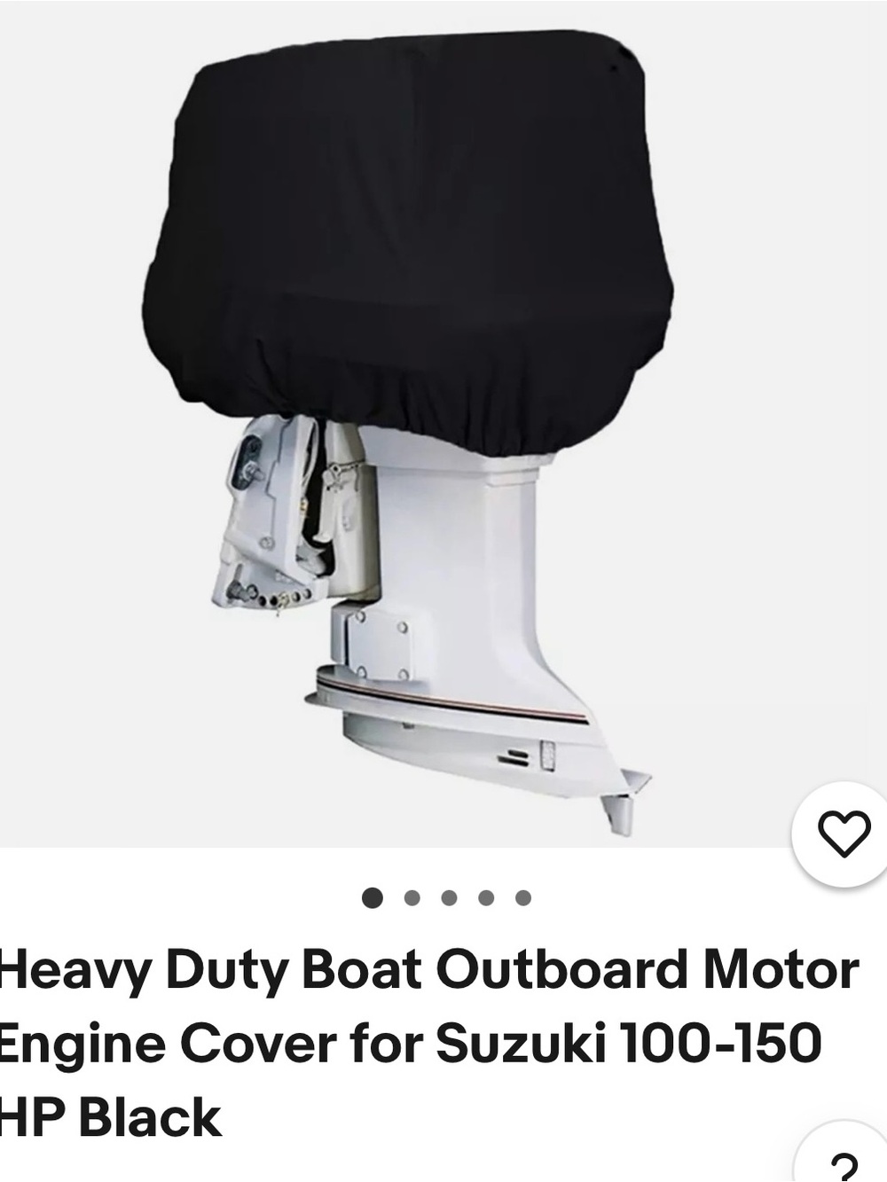 Heavy Duty Black Outboard Motor Cover for Suzuki 100-150 HP